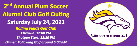 Plum Soccer Alumni Club Golf Outing - Saturday July 24th - eepurl.com/hCpMH1