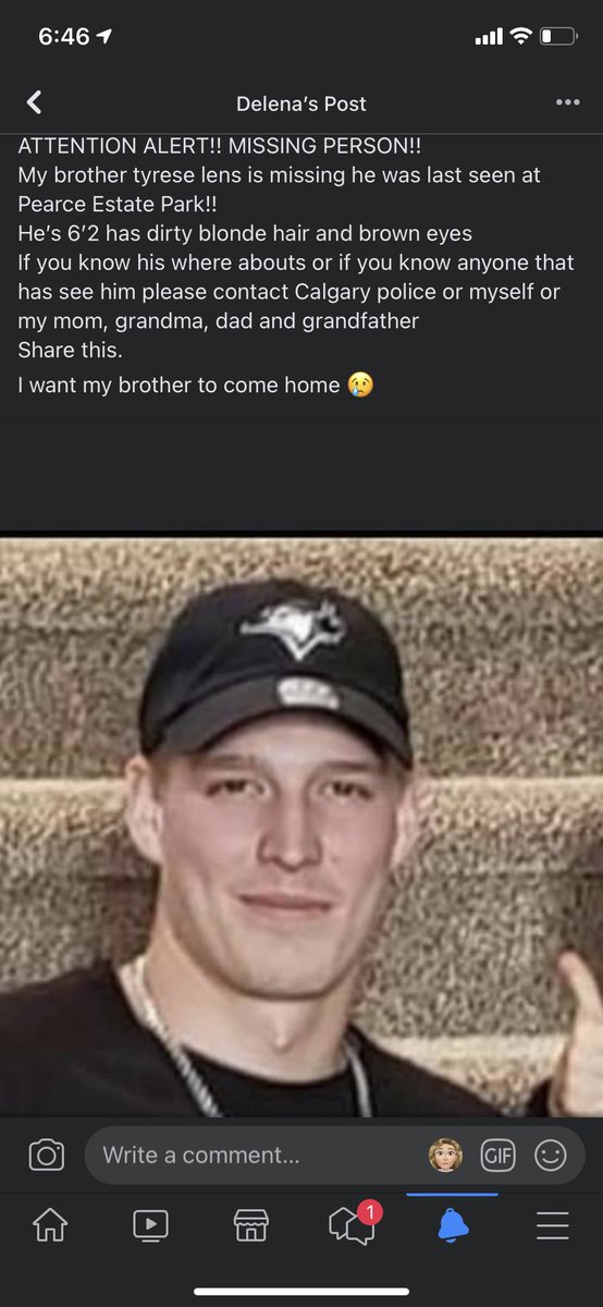 tiffani_baergen's tweet photo. Please share!! He is missing and is on Canada wide missing persons list.  please contact my self his family or the police https://t.co/NNcAoFLWNR