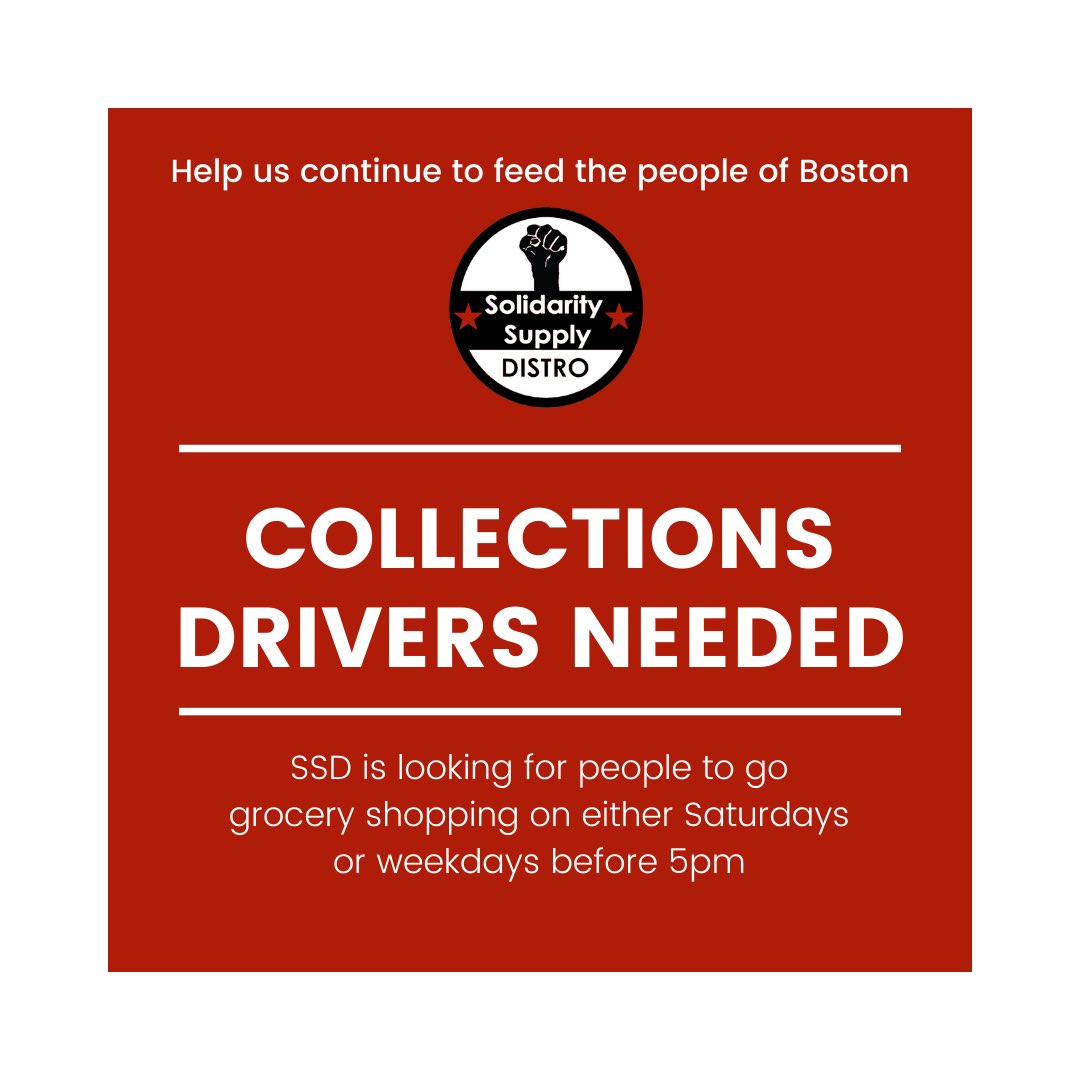 BostonDistro's tweet photo. 🔗We are in need of volunteers to help with the weekly shopping trip to Restaurant Depot 🔗 This weekly collections task is crucial to the success of our Monday grocery distros—details in replies https://t.co/XxoPGqLjyG