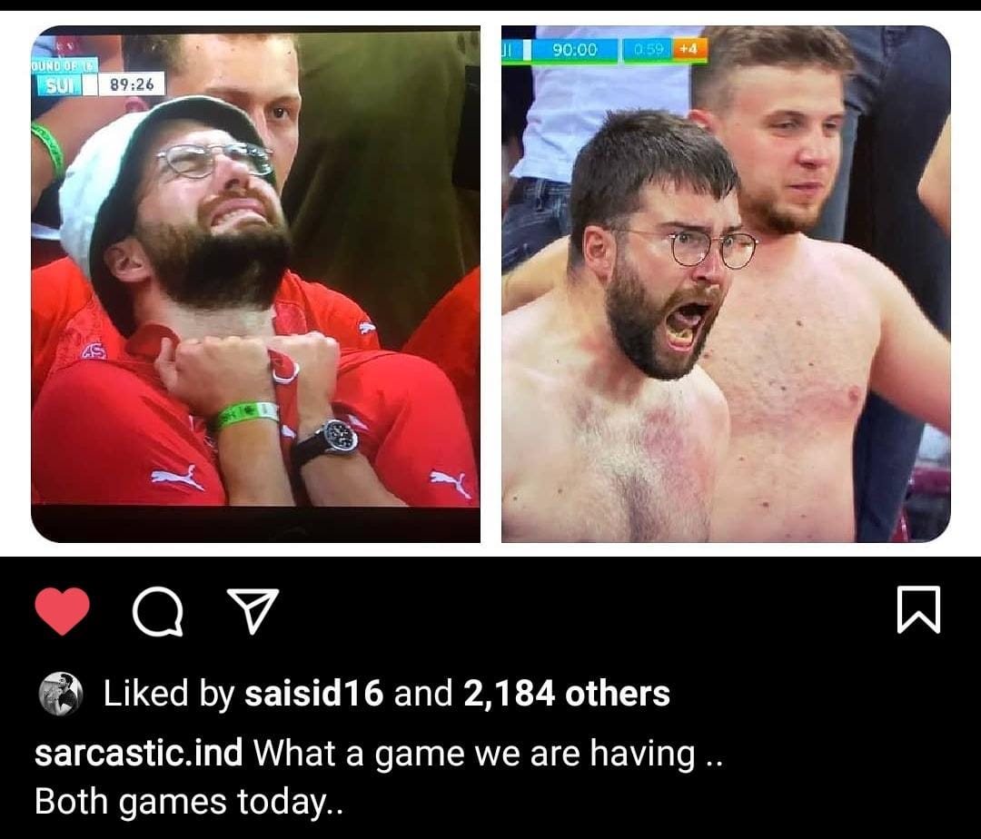 Panda0ffcial's tweet photo. Game with Mixed Emotions.. What a Game.. Expect the Unexpected #EURO2020 https://t.co/xRbjFnaEzU