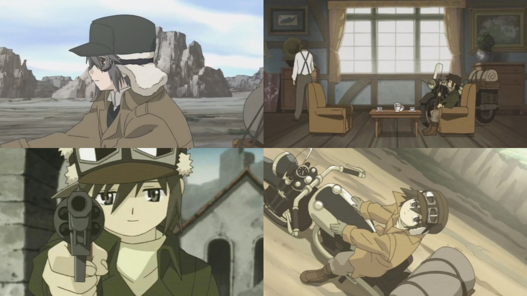 LGBTANIMES+ on X: Kino no Tabi (2003) As viagens de Kino e Hermes (moto)  são palco de inúmeros debates filosóficos, utilizando os diferentes  aspectos encontrados em cada país para ilustrar os mais