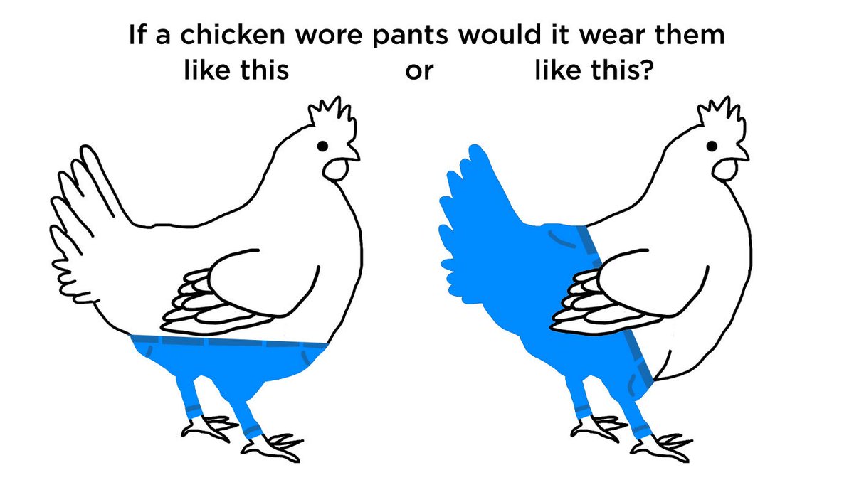 Character design for anthropomorphic animal shows is just one long spiral of "Does the chicken wear pants like this or like that" 