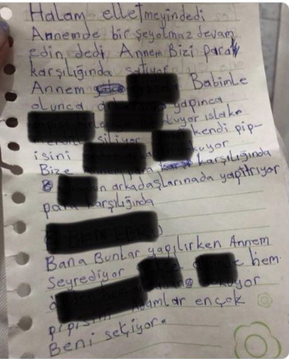 Daha ne duyabilirim diyemiyorum artık, bunu yapan bir anne, bir abi, bir.... Siz de sizi serbest bırakanlar da beter olsun. 
BİR ÇOCUĞUN DÜNYASINI KİRLETMEK DÜNYAYI KİRLETMEKTİR!Pisliğinizin içinde boğulun  #Elmalida2Cocuk #elmalidavası #CocukSusarSenSUSMA