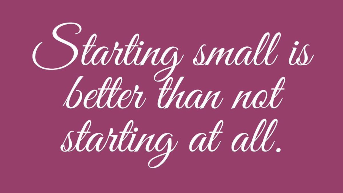 Whatever is you want to do—whether it’s achieve a major goal or finish a task you’ve been dreading—go ahead and take that first small step. Don’t underestimate the power of doing just one small thing—even the tiniest action is progress you can be proud of. #edchat