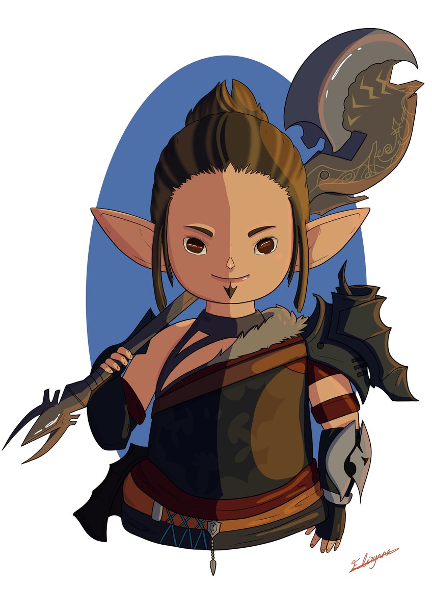 First ever Lalafel warrior!

#FFXIV #FFXIVART #commissionsopen #Lalafel #Lalafell #warrior