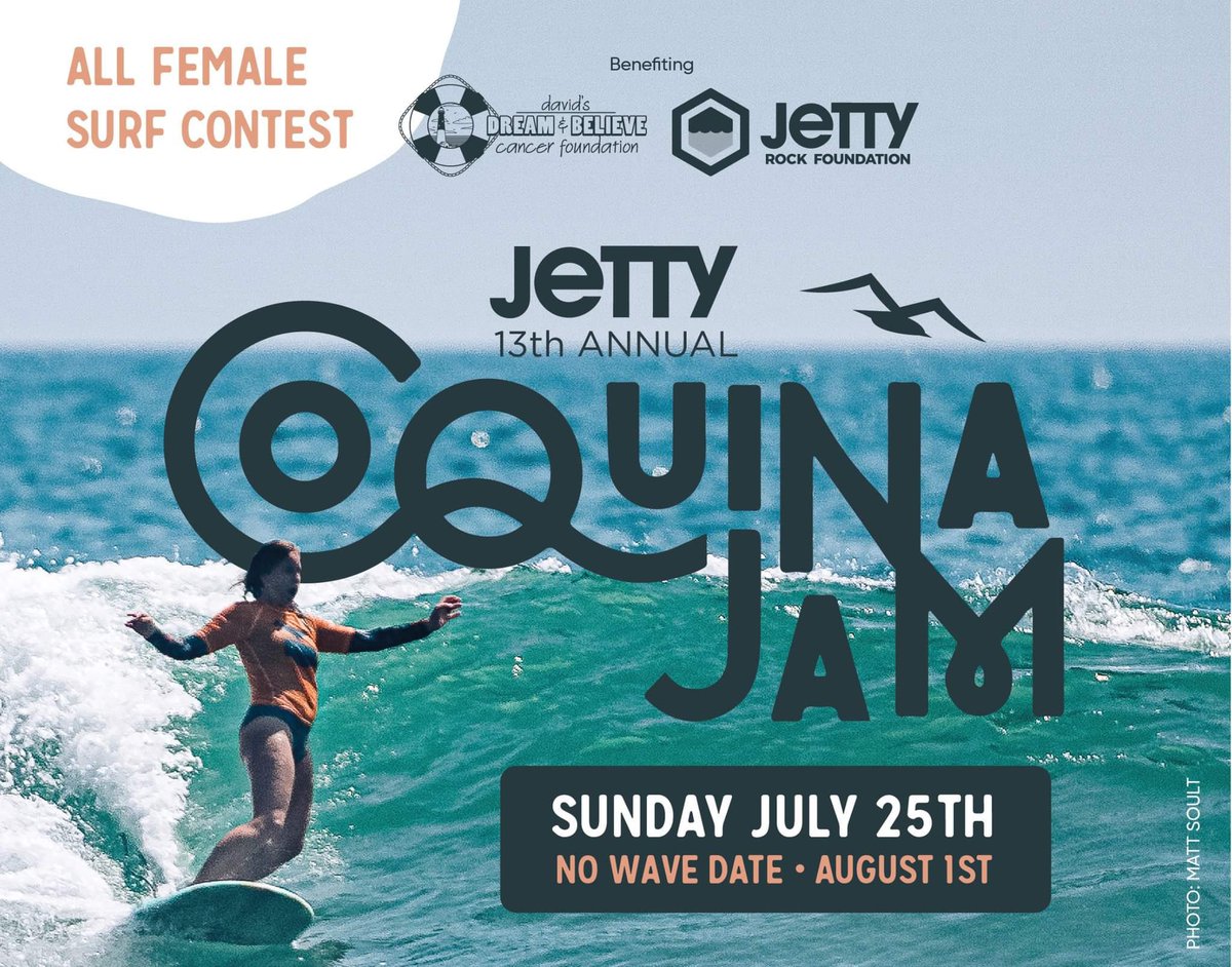 The 13th Annual <a href="/TheJettyLife/">Jetty</a> Coquina Jam is slated for Sunday, July 25! MORE: instagram.com/p/CQr1FPbDxOS / DONATE: bit.ly/Coquina21