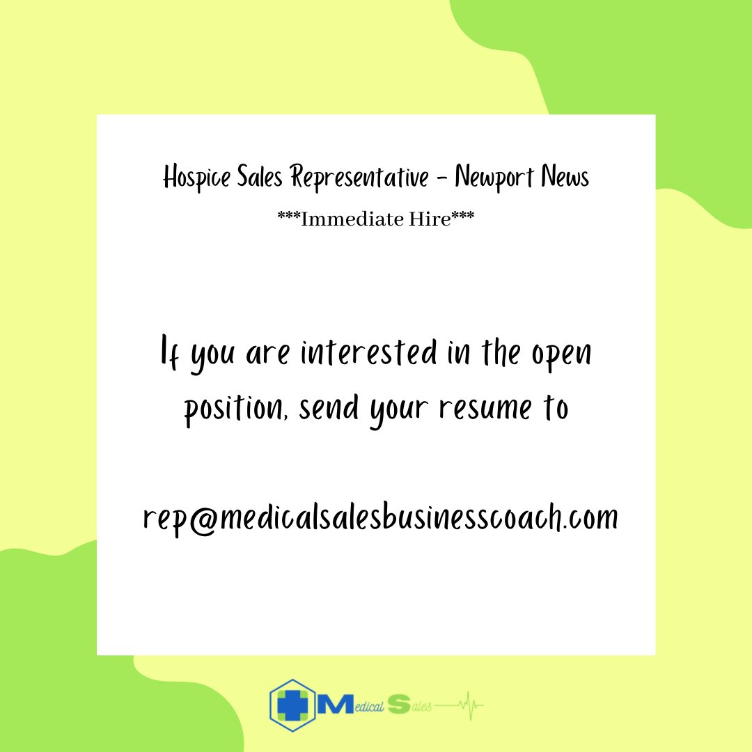 ZSalesCoach's tweet photo. #Virginia #NewPort #Employer #JobPost #JobSeekers #Unemployed #ReadyToWork #Agency #OpenToWork #ApplyNow #Apply #BeHired #JobSeekers #MSBC #INeedWork #JobHiring #Hiring #UrgentHiring #JobSearch #HiringNow #NowHiring #Employee #Working #HospiceSalesRep #Hospice #SalesRep https://t.co/W0yNxyQcNd