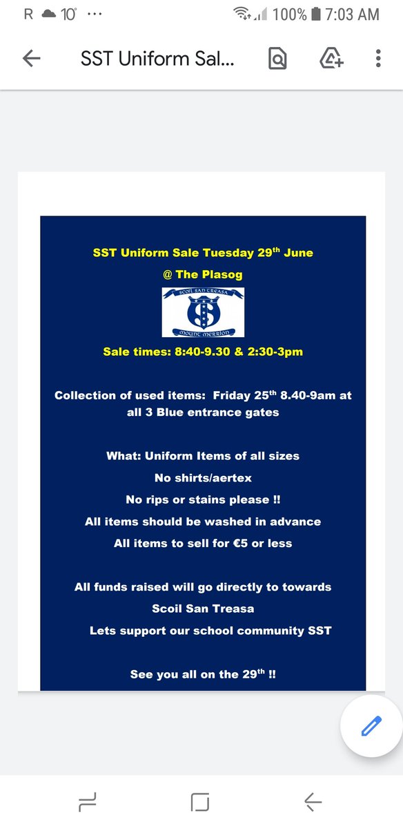 SSTParents's tweet photo. Gentle reminder Mums/Dads/Grandparents/ Minders/🙂
Uniform sale this morning and afternoon!! https://t.co/KbSwaSSaEm