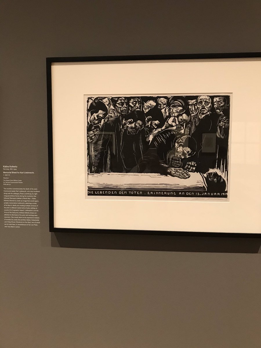 seeing these Kāthe Kollwitz pieces irl had me close to tears 