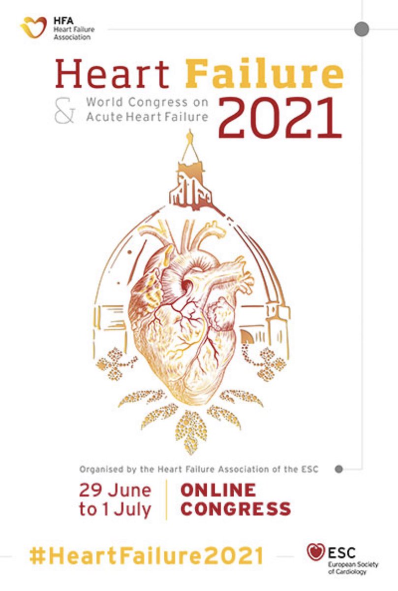 Wait is over now.

#HeartFailure2021 about to start. So excited about treatment guidelines for HF. What will be the status of #ARNI #SGLT2i #VERICIGUAT #OMECAMTIVEMECARBIL
@escardio @ehj_ed
@mmamas1973 @purviparwani @doubleaguptamd 
#HFA_ESC