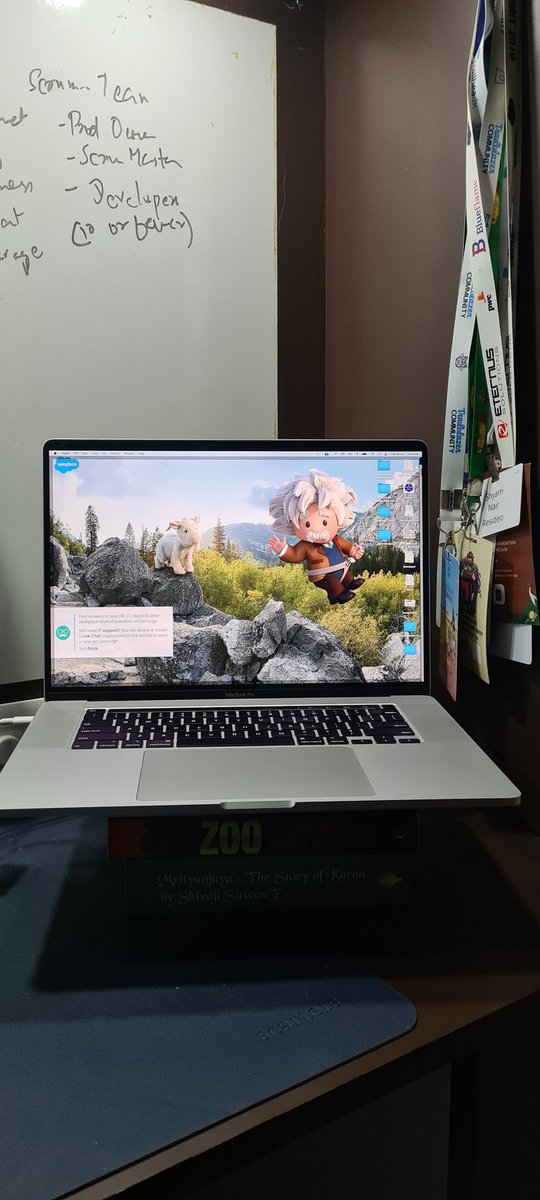 iamShyamR's tweet image. When you don&apos;t feel like spending money on a laptop stand. #desksetup #WorkFromHome #workfromhomehack