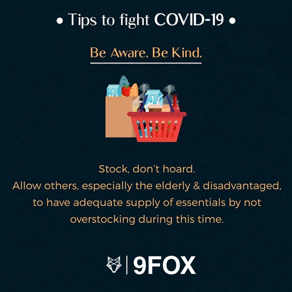 9fox_clothing's tweet photo. We are in the together and we have to support each other by being responsible and not hoarding essential items. Stay home, stay safe, save lives. 

#9fox #9foxclothing #heathforall #tipsforcovid19 #stayhomechallenge #stayhomestaysafe #lockdown2021 #indiafightscorona #donthoard https://t.co/wVRspeXu9g