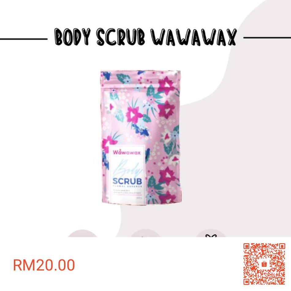 beaut_stop's tweet photo. I'm selling [READY STOCK] BODY SCRUB WAWAWAX for RM20.00. Get it on Shopee now! https://t.co/CGSRNrE2PP #ShopeeMY https://t.co/kFnF6Y8vpM