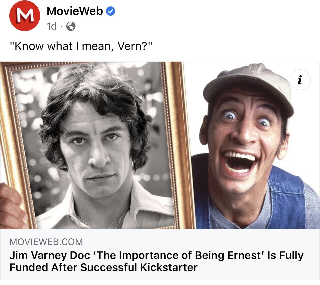 Happy Birthday Hollywood has given you a present. A Jim varney doc.  