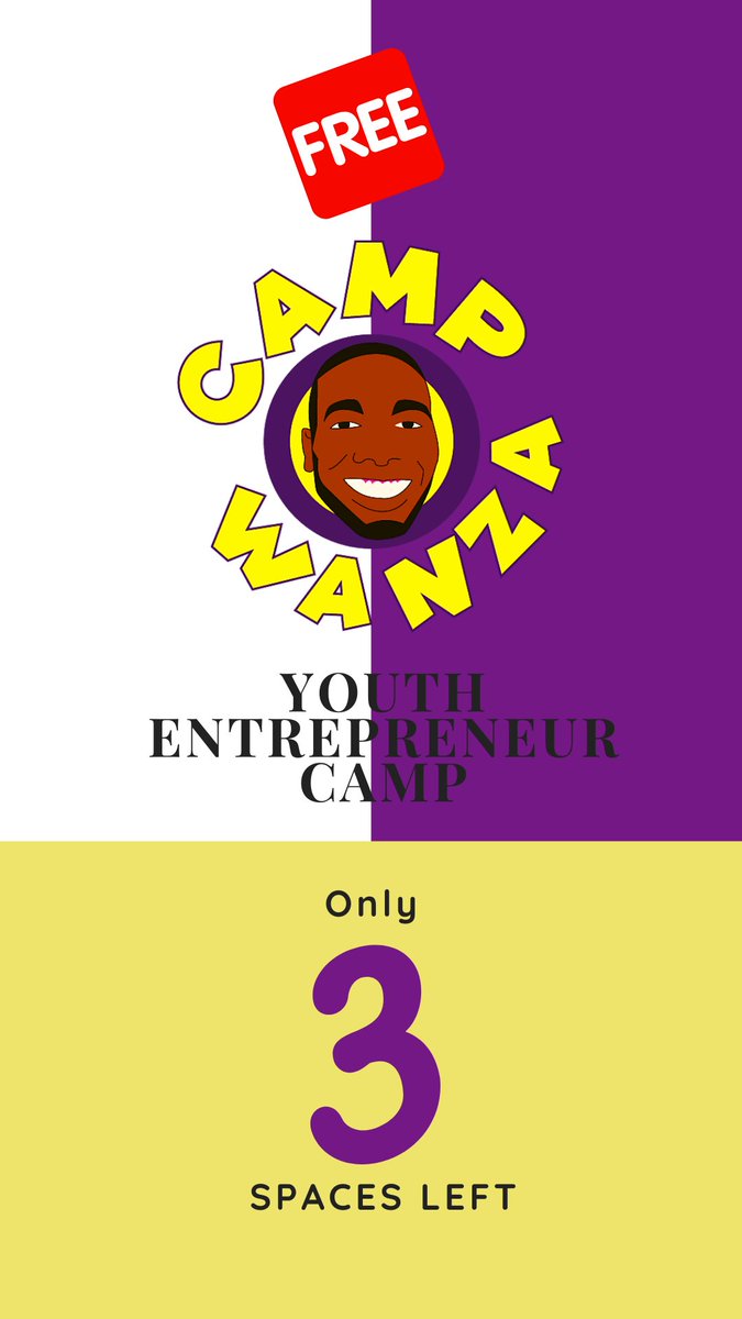 TywanzaSanders's tweet photo. Today is the last day to sign up for Camp Wanza! Free, youth entrepreneurship camp. Lunch provided.  Register at https://t.co/SPdeR0UaAY #campwanza #tywanzasanders #tywanzasanderslegacy #youthentrepreneur #charlestonsc https://t.co/PK1Rd97BiH