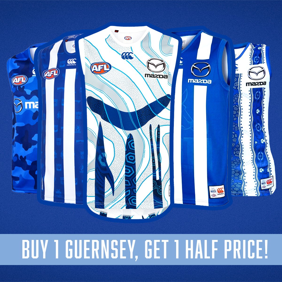 Buy 1 guernsey, get 1 half price!

Shop now 🛒 shop.nmfc.com.au/guernseys-buy-…