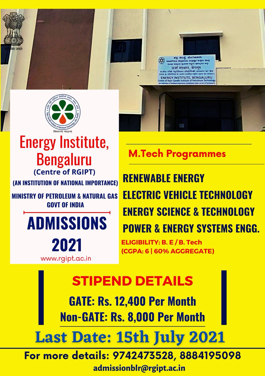 Energy Institute -Institute of National Importance tweet media