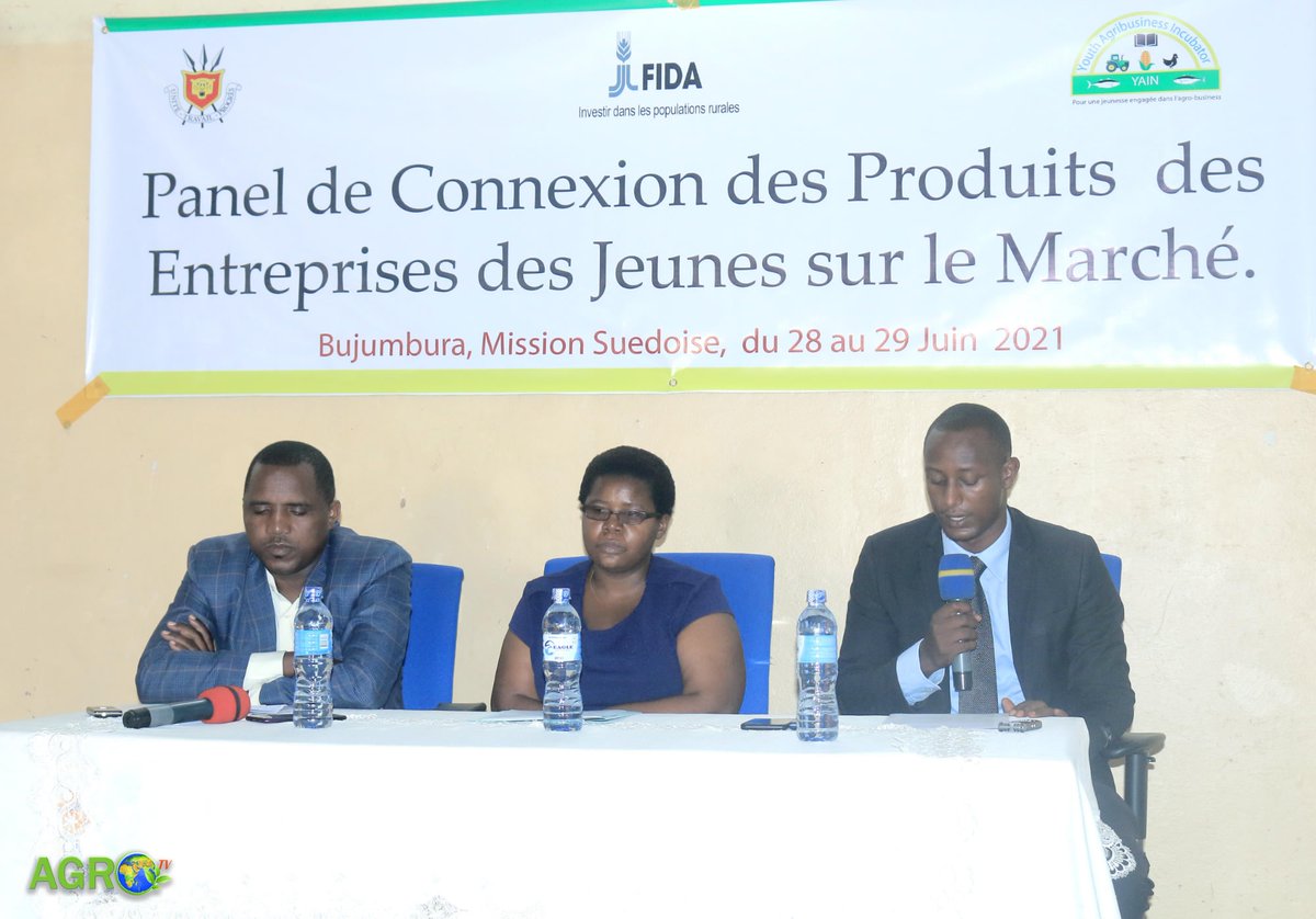 agrotvburundi's tweet photo. Le Youth Agribusiness Incubator (YAIN en sigle) organise depuis ce lundi 28/06/2021 au centre souedois un panel débat avec comme objectif de connecter les produits des entreprises des jeunes sur le marché. @burundi_yain
#agrotv
#YAIN
#agribusiness
#Burundi https://t.co/7GaN4HbaEe