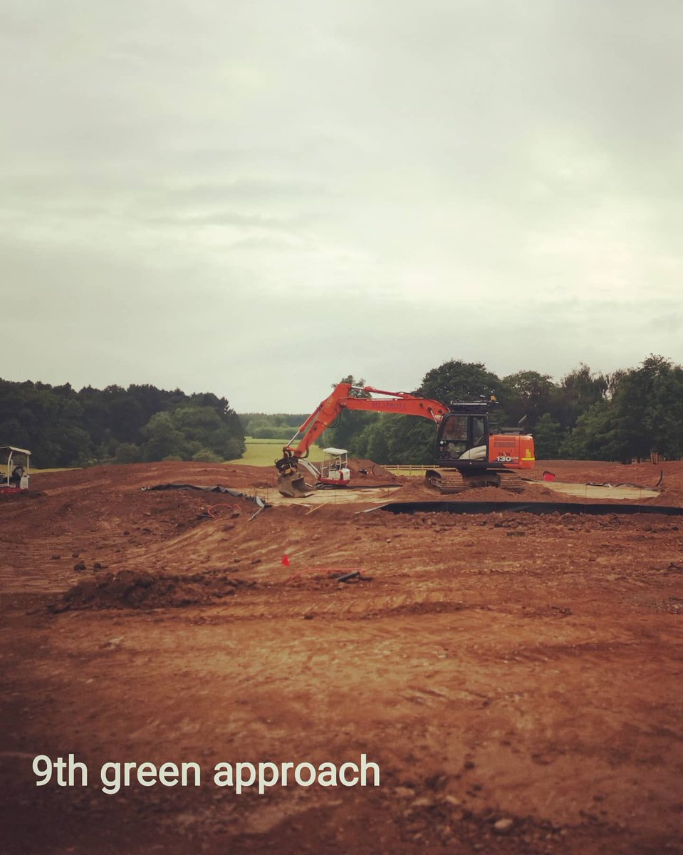 IngestreParkGC's tweet photo. Progress update:

1st tee marked out 👌
9th green getting layered up 😍
18th green prepped and ready💪

The photos don't do the undulations justice. Looks incredible ⛳👌

#newcourse #impressive #incredible @MJAbbottLtd @RobRockAcademy @IPGCourseupdate https://t.co/yYzKxNMo4F