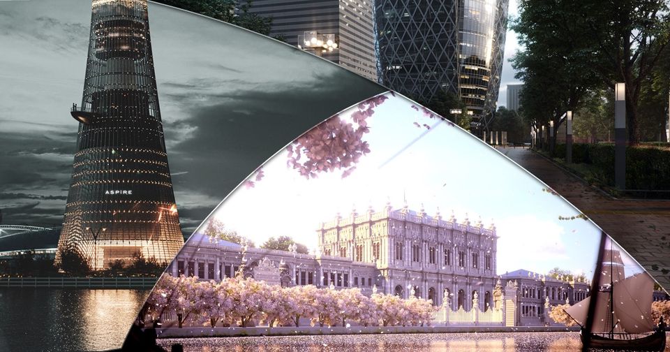 sketchUcation's tweet image. Remember this one - #withoutborders with @humster3d 
Check out the winners..... pretty amazing work.
1st Place - Aspire Tower, #Qatar
2nd Place - Mode Gakuen Cocoon Tower, #Tokyo
3rd Place - Ottoman Legacy – Dolmabahce Palace, #Turkey 
hum3d.com/blog/without-b…