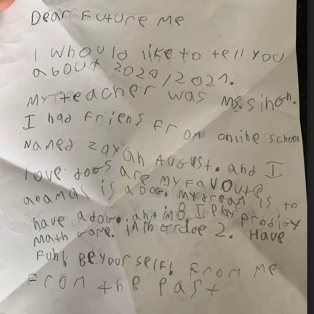 singhisteaching's tweet photo. Letter to our future self (part of our year end time capsules) ❤️ @EVS_YRDSB @YRDSBArts https://t.co/9VvC9gQIOi