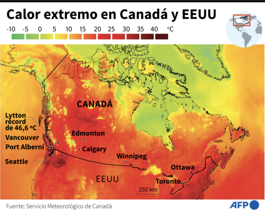 Las Temperaturas altas serán mas frecuentes con el cambio Climático