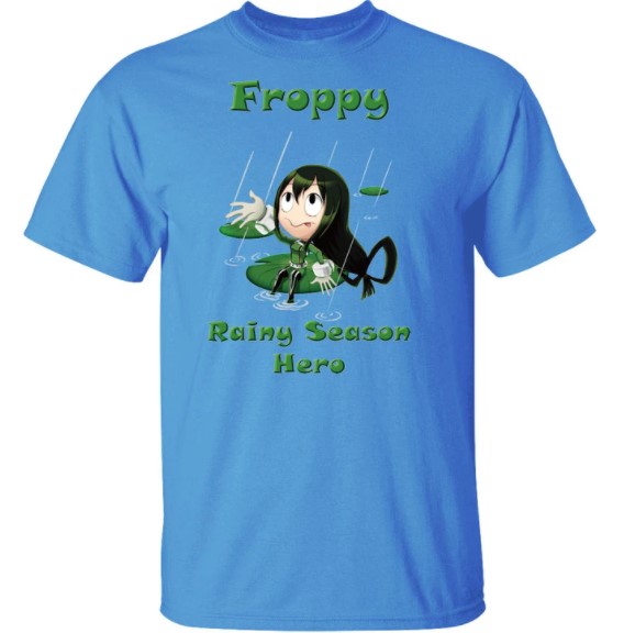 TeeRexTee1's tweet photo. Happy Monday!
We feel like with our recent weather this shirt fits us best...or maybe is the hero we want to be!!! 🌧️ 🌦️ ⛈️ 

#teerextee #june #froppy #myheroacademia #MHA #rainyday #heroine  #geeky #nerdy #geeklifestyle #nerdlifestyle #geekylifestyle #nerdylifestyle https://t.co/k0kDqxmaHe