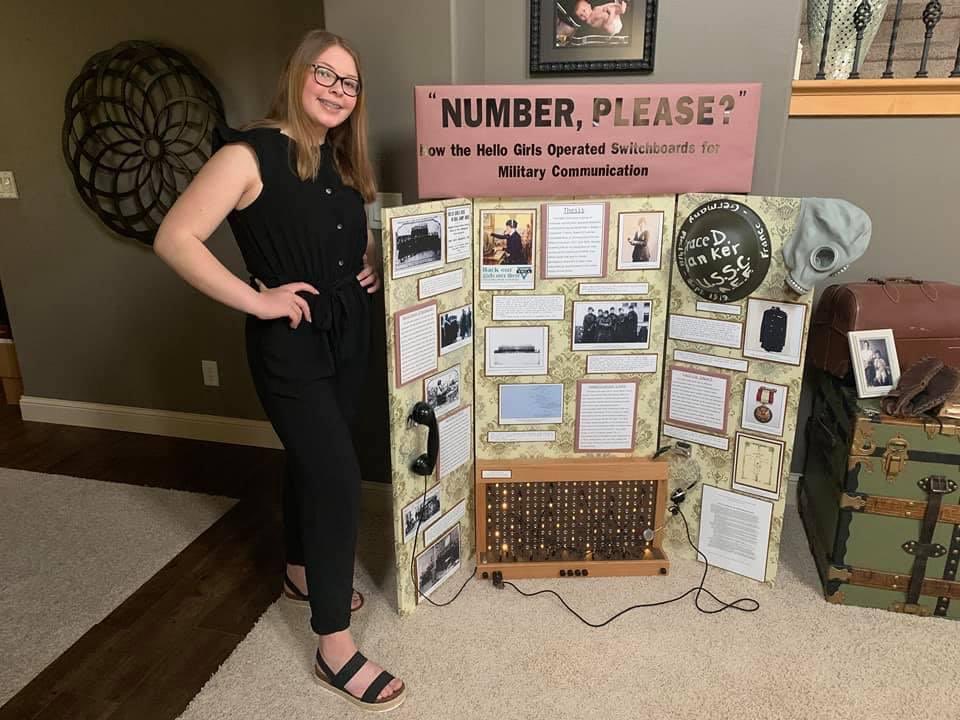 Katelyn Anderson will be featured in a virtual exhibit showcase hosted by the Smithsonian National Museum of American History via the Smithsonian Learning Lab. Her exhibit is titled-"Number, Please?" How the Hello Girls Operated Switchboards for Military Communication. Congrats!