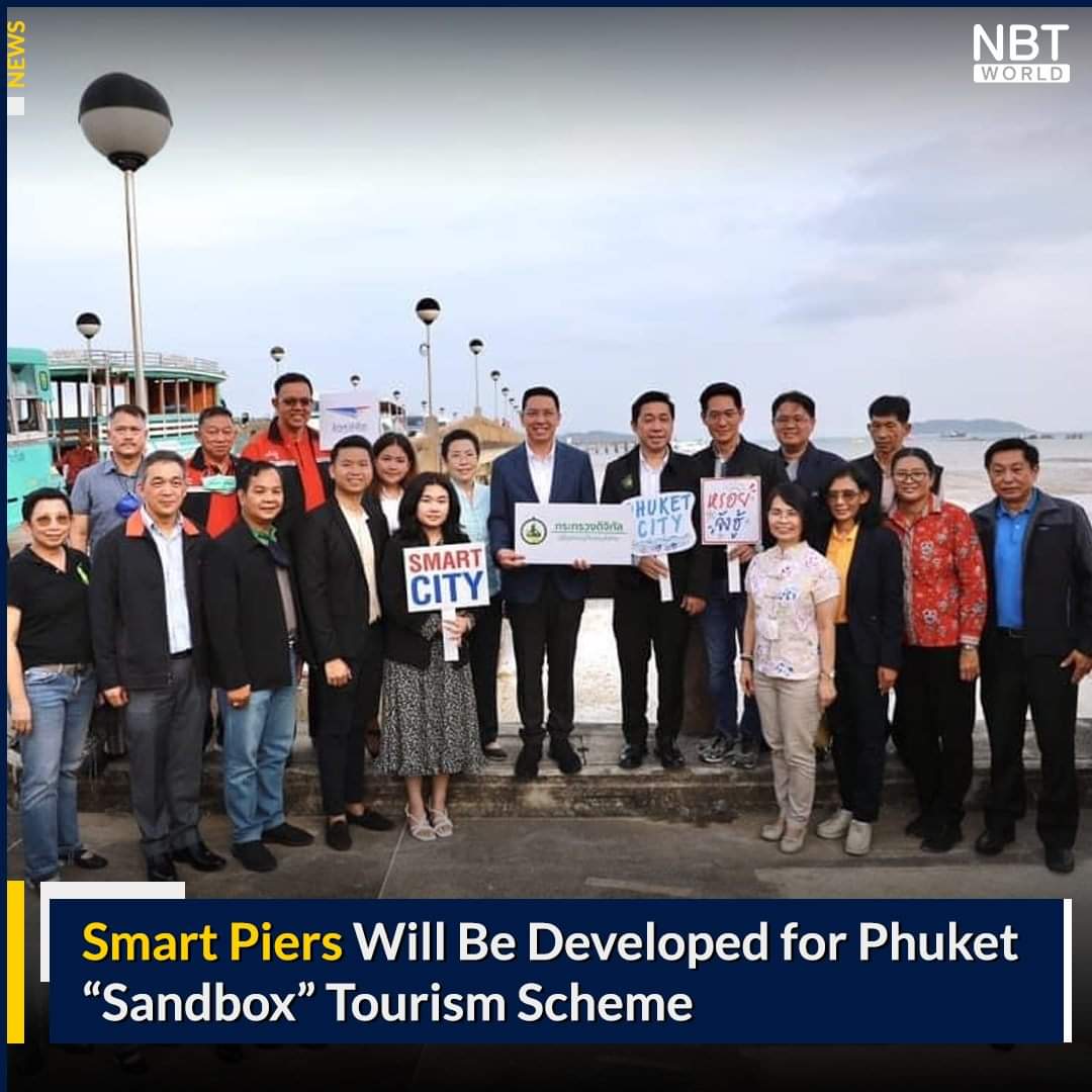 NBTWORLDNews's tweet photo. Thailand’s Ministry of Digital Economy and Society (DES) will develop all jetties in Phuket as "smart piers", to be incorporated into the Phuket “Sandbox” tourism scheme to support tourism safety.
Read more: https://t.co/pFYOemhgfu
#Phuket #smartpier #phuketsandbox #COVID19 https://t.co/IS1h9qPwUg