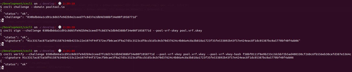 amw7's tweet photo. #CNCLI 3.1.1 has been released. This version implements the latest draft changes to CIP-0022 for pool verification. https://t.co/9jkIqzhqDK