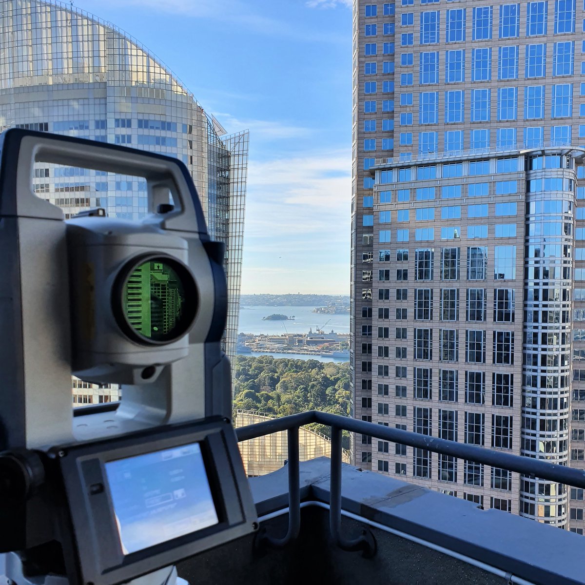 Enjoying some of Australia's best views! 
If curved walls need to be measured, it's no problem with our Total Stations. 
We can use the data collected to calculate accurate building areas for Lettable Area Plans.
#commercialrealestate #leasingagent #surveying