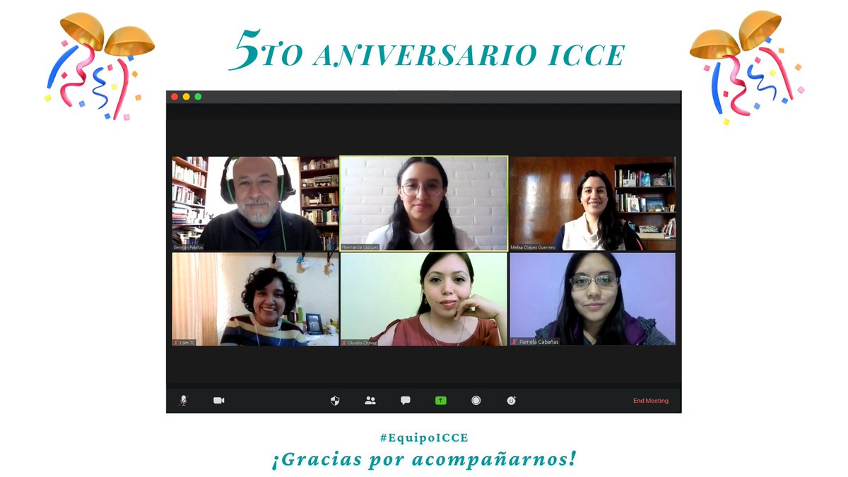 ProyectoICCE's tweet photo. 🎊Gracias por haber formado parte de este 5to aniversario🎊

Atte. EquipoICCE

@gpalafoxp @MelisaChavez86 @fhernandapuente @edith__tc @Pams_moon @clau_c3 

#AniversarioICCE https://t.co/LTb8iAn9wv