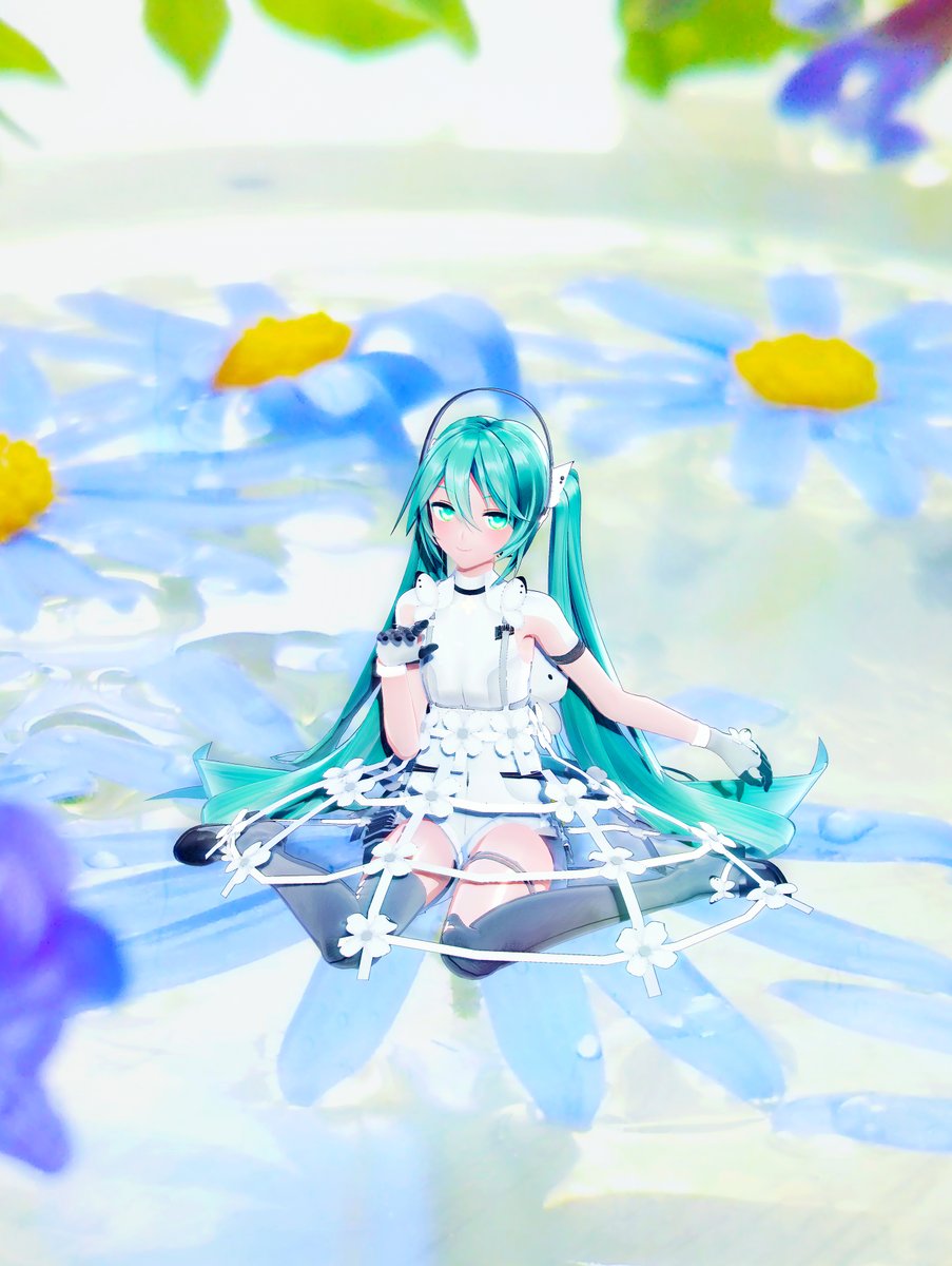 初音ミク 「室咲きメロディーミクさん💙
#初音ミク 」|kokoのイラスト