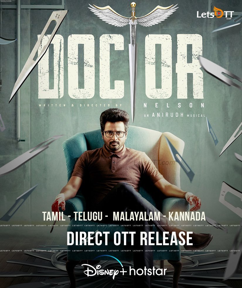 soundarc2001's tweet photo. Siva Karthikeyan’s #Doctor files to Disney+ Hotstar for a DIRECT OTT release.
Tamil | Telugu | Malayalam | Kannada.
#SivaKarthikeyan @Siva_Kartikeyan #DoctorOnOTT @disneyplus @DisneyPlusHS #disneyplushotstar https://t.co/ZHEwRoYLgx