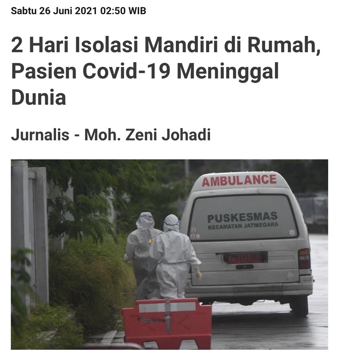 Narasi jahat kaum anti vaksin dan tidak percaya pandemi Covid-19 itu berbahaya, tanpa melihat realita yang terjadi. Lalu orang-orang yang sama ini ketika diingatkan, selalu nyuruh balik kita untuk banyak membaca dan share link tulisan gak jelas.