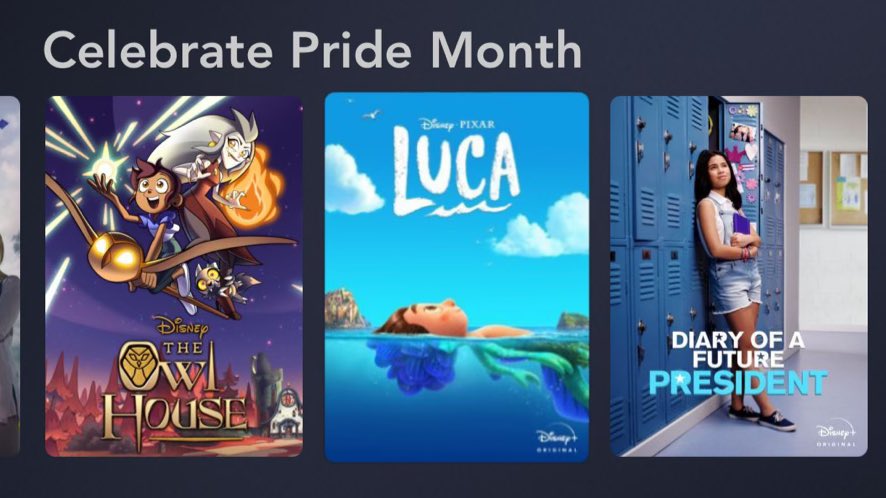 LUCA IS IN THE PRIDE SECTION OF DISNEY+???
