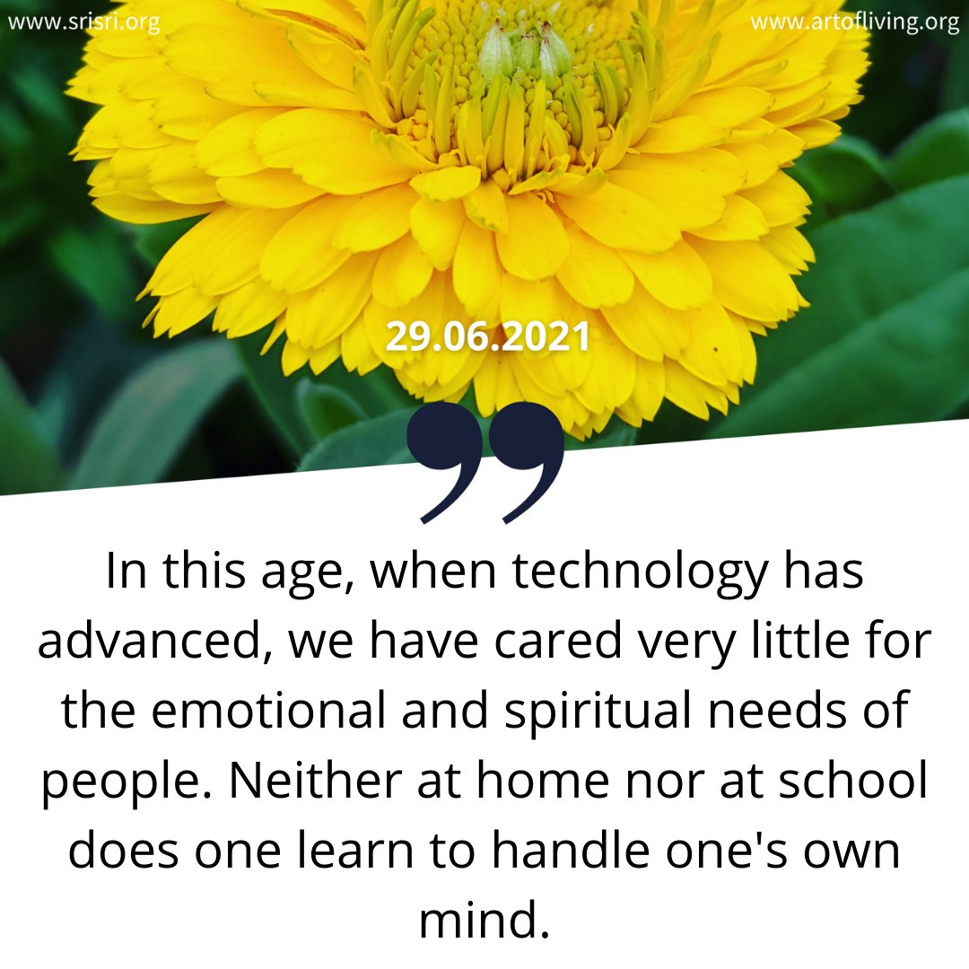 BreathWGrace's tweet image. #SriSriNote: In this age, when technology has advanced, we have cared very little for the emotional and spiritual needs of people. Neither at home nor at school does one learn to handle one&apos;s own mind. - @SriSri 

#technology #emotionalhealth #spiritualquotes #tuesdayvibe