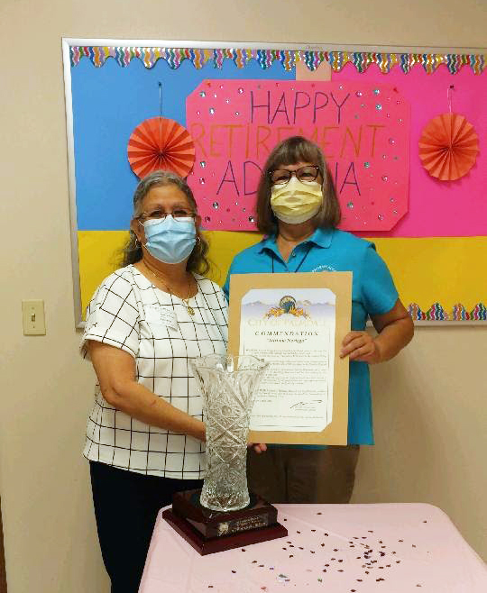 PalmdaleMedical's tweet photo. We gave a fond farewell to Adriana, a Patient Access Admitting Representative, who has been with us for 35 years! Adriana, we express our gratitude for the dedication you have given and all of the hard work you have devoted to our hospital and our patients. Best to you always! https://t.co/bXbjqknm4K