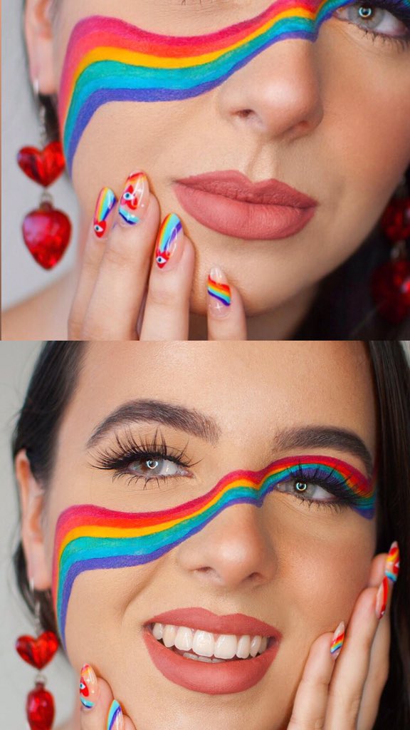 Danimakeupartt's tweet photo. Por un mundo donde puedas ser quien quieres ser y amar en libertad, asi como el arcoiris existe mucha diversidad en el mundo y hay que aprender a respetar, amar y apreciar el individualismo de todos, la vida es más hermosa a todo color🌈💖 #loveislove #HappyPride 🏳️‍🌈 https://t.co/bxvXUWaju4