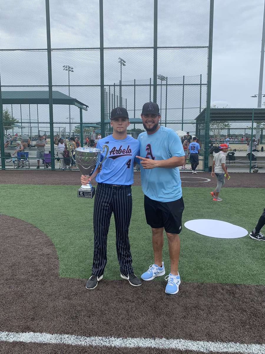Great win with all around team effort going undefeated to qualify for PG WWBA in Atlanta!  💪💪😃 Pitching: 6IP, 1ER, 4KO’s.  Hitting: Put the ball in play with some good shots but only 1 in the gap &amp; 1 RBI. @arbelobaseball <a href="/BaseballCf/">CF Uncommitted Baseball</a> <a href="/AlanGreene21/">Alan Greene</a> <a href="/MattyCleve5/">Matt Cleveland</a> <a href="/HagHSBaseball/">HHSBaseball</a>