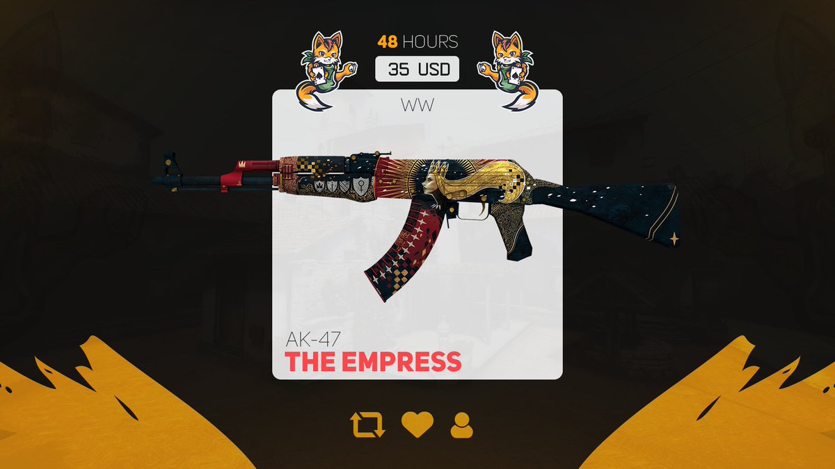 Snugtoes_'s tweet photo. 🐱(35$) AK-47 | The Empress WW GIVEAWAY🐱

✅RETWEET + FOLLOW
✅LIKE + SUB(proof): https://t.co/wHRMiqPaKd

🐱ENDS IN 48 HOURS🐱
#CSGO #CSGOGiveaway #Giveaway https://t.co/bHm0WGNBDC