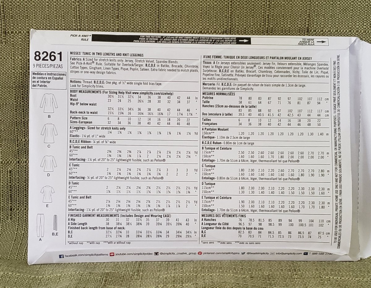 quilts_more's tweet photo. Misses' Tunic In Two Lengths And Knit Leggings Sewing Pattern Simplicity 8261 Plus Size 14, 16, 18,20, 22 https://t.co/NBYNSjLI87 #ImagineQuiltsAndMore #Etsy #ActiveWare https://t.co/I6yLQphJHu