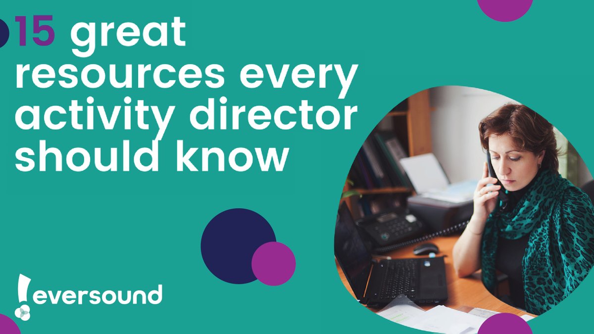 Activity Directors! We understand you have a lot on your plate, you may not have time to research different resources to help make your job easier. We at eversound recognize what you do and what to help! We put 15 great resources for you! Click Here: bit.ly/3f324ow