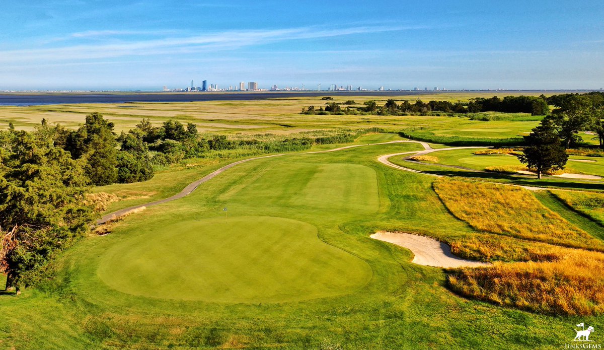 LinksGems's tweet photo. Seaview Resort features some of New Jersey’s best public golf, and the Bay Course, designed in 1914 by Hugh Wilson and Donald Ross, is always a fun loop. The Bay hosts the LPGA each year, and it sits hard against the wetlands view views of the water at the Atlantic City skyline. https://t.co/KSBTyqjC3d