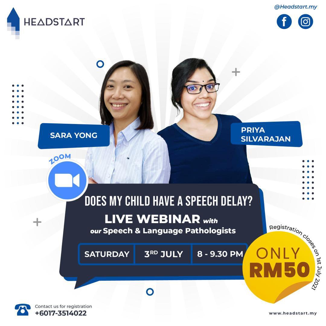 sarimahi's tweet photo. Does your child have a speech delay? Lama at start bercakap/ sesuatu yang membimbangkan…?
Ok so Come get some answers on our Headstart LIVE IG webinar Sabtu Ini! #speacialneeds #headstartmalaysia #autism #autismeducation https://t.co/Fkt8LFaDne