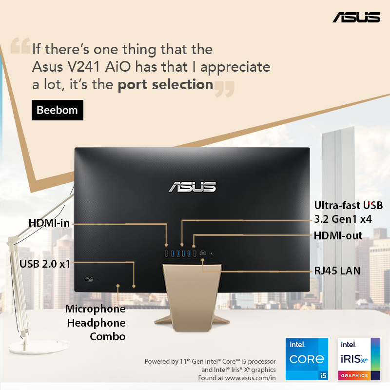 ASUSIndia's tweet photo. There's a lot that @beebomco has to say about the versatile #ASUS Vivo All-in-One PC V241EA - a device that can help you Do It All! Swipe to know more.
Know more: https://t.co/AduJgCU9NB
#ASUSIndia #AllinOnePC #DoItAll #Intel #11thGen #ConsumerPC #HomePC #HomeEntertainment https://t.co/jhUhjgXtFW