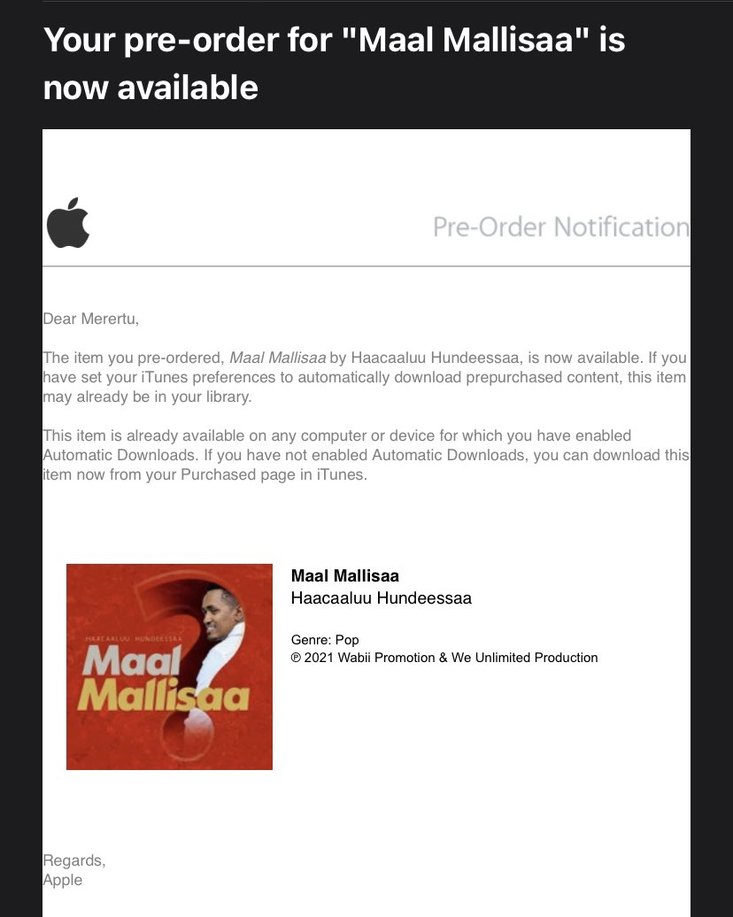 misskitila's tweet photo. The long awaited moment.. full album has officially dropped 🥰 Make sure you purchase the album directly to support Haacaaluu’s family 💓 search “Maal Mallisaa” on iTunes to get yours now! https://t.co/2hx9tCUHFs