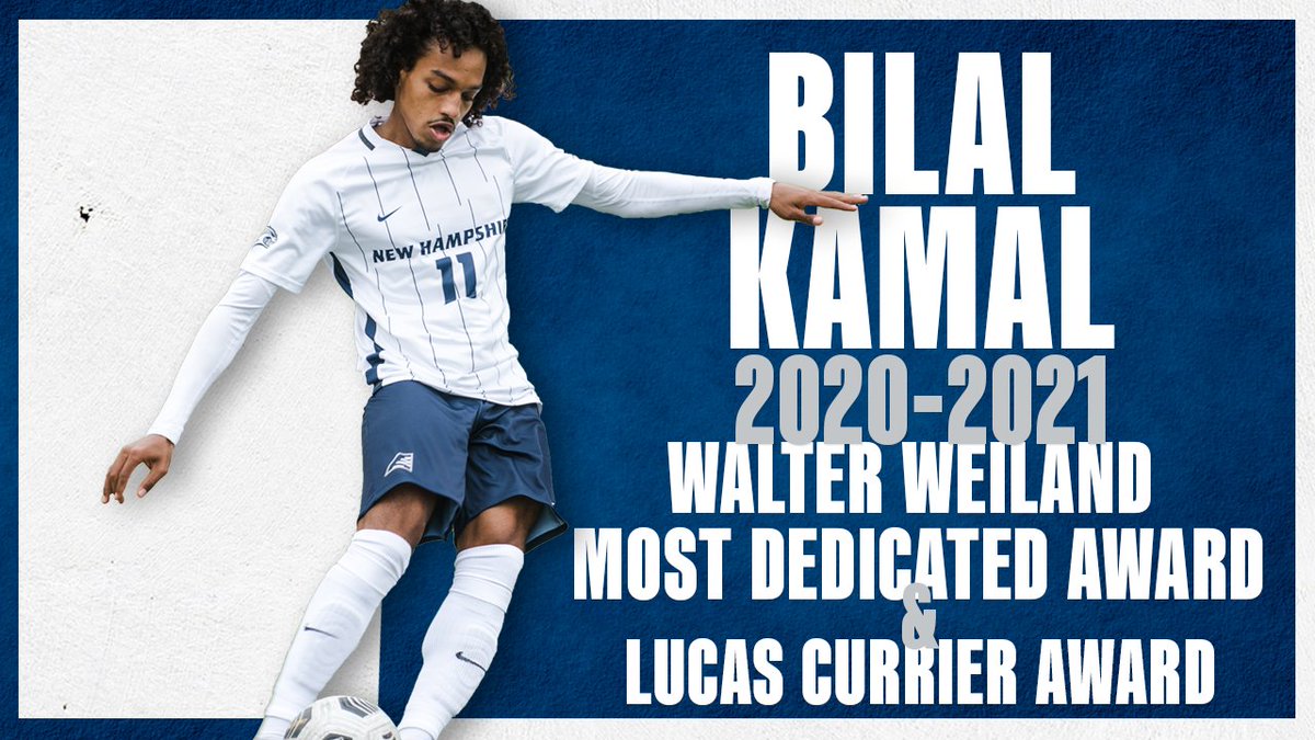 UNHMSoccer's tweet photo. Bilal Kamal earns two awards: the Walter Weiland Most Dedicated Award and the Lucas Currier Award!
Team Highlight Video ➡ https://t.co/F3YLVaSRfU
#UnityNeedsH
#HardWork
#Humility
#Honesty
#Heroes https://t.co/OUBsSBlHWS