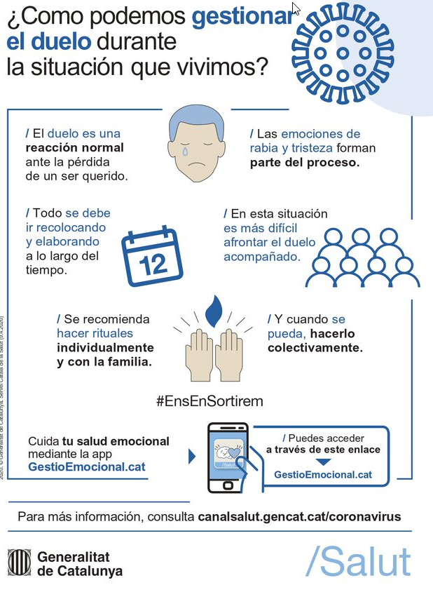 Docent_AMB's tweet photo. Como podemos gestionar el duelo durante la situación que vivimos? Info de @salutcat  @AjBadalona @AjSantAdria  @LHAjuntament @scgramenet  @bcn_ajuntament  
@Radiolamina  @socialistes_cat  @Esquerra_ERC  @IMarcuello 
@MovEsqSAB @JCallauBartoli @CiutadansCs @educaciocat @diba https://t.co/h9pN1kenAF