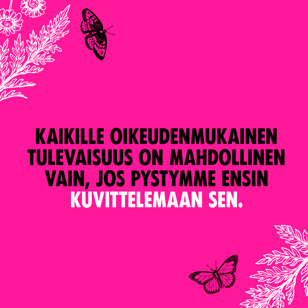 queerkapina's tweet photo. ”Tärkein ihmisen kyvyistä on kuvittelukyky.” – Yuval Noah Harari

”Jotta ihmisellä olisi vastuullinen suhde maailmaan, heidän pitä kuvitella paikkansa siellä. Elää ja kuulua johonkin paikkaan, elää siitä tuhoamatta sitä; se meidän on kuviteltava.” – Wendell Berry https://t.co/xxo622kywr